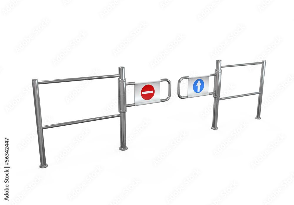 Fototapeta premium Turnstile Entrance Isolated