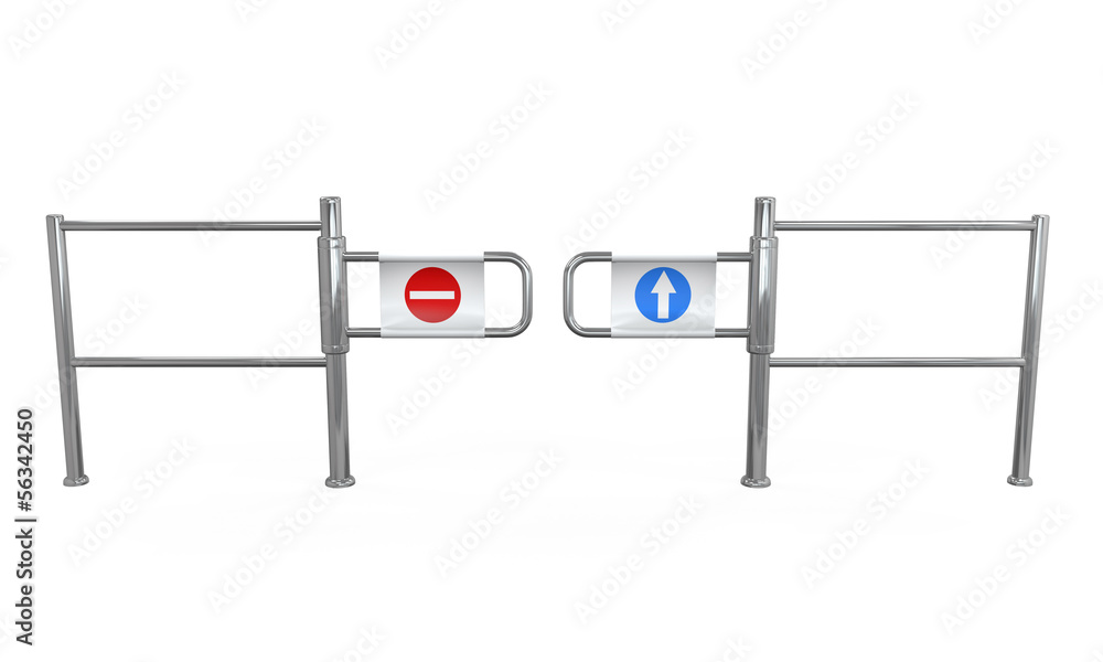 Fototapeta premium Turnstile Entrance Isolated
