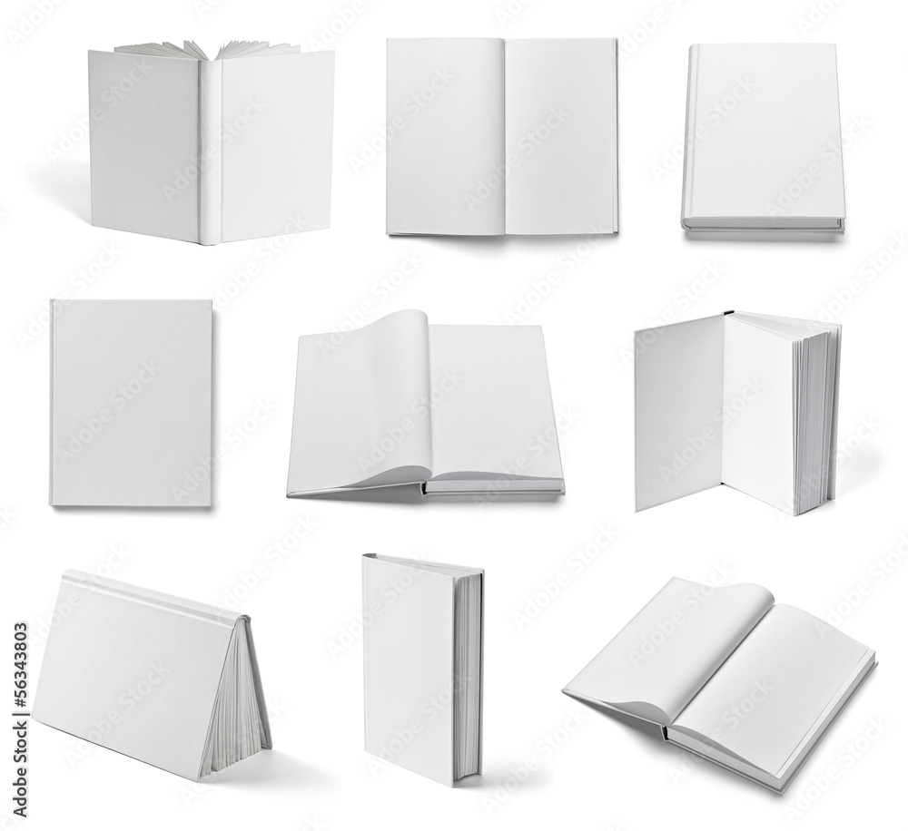 Obraz premium book notebook textbook white blank paper template