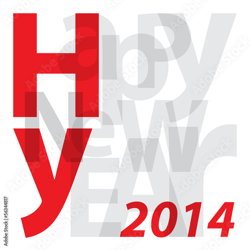 Text Happy New Year 2014