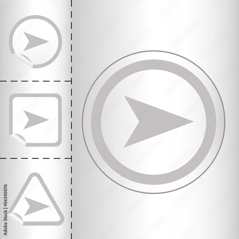 simple icon set of arrows on sticker button different forms simple icon set of arrows on sticker button different forms