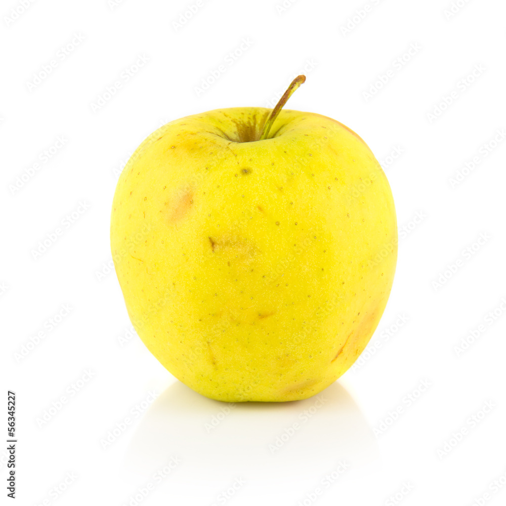 Yellow apple isolated over white background Yellow apple isolated over white background