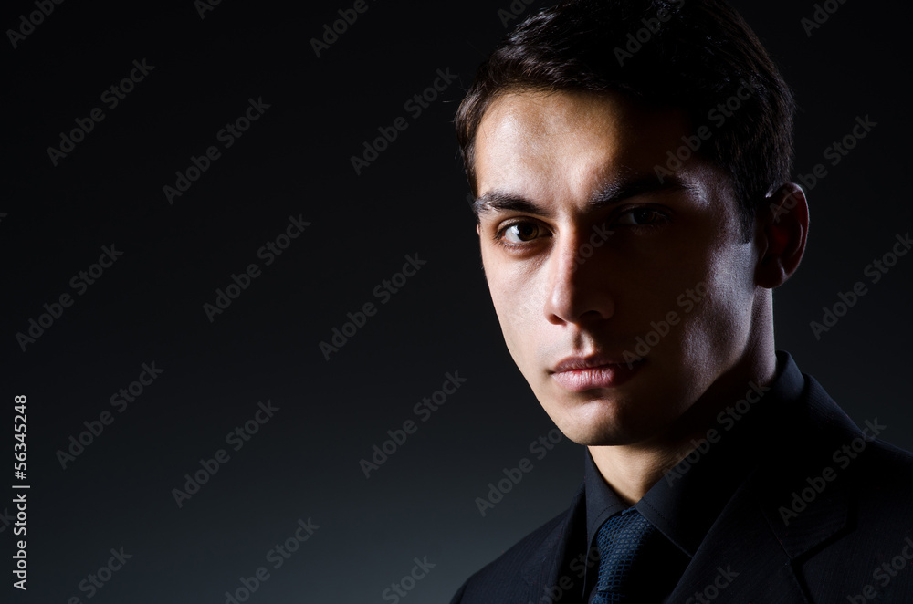 Handsome man in studio shooting Handsome man in studio shooting