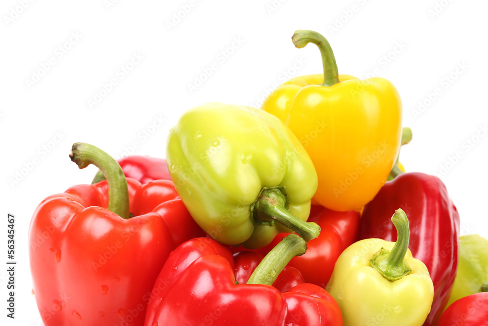 Multi-colour peppers.