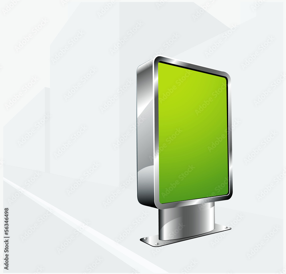 Outdoor advertising construction. Vector. Outdoor advertising construction. Vector.