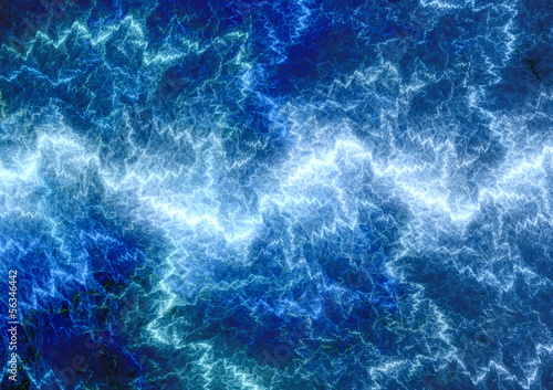 Blue abstract lightning