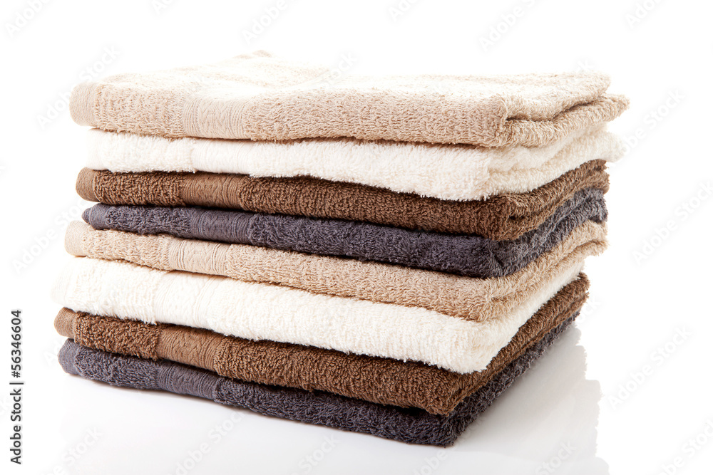 Pile of towels Stock Photo | Adobe Stock