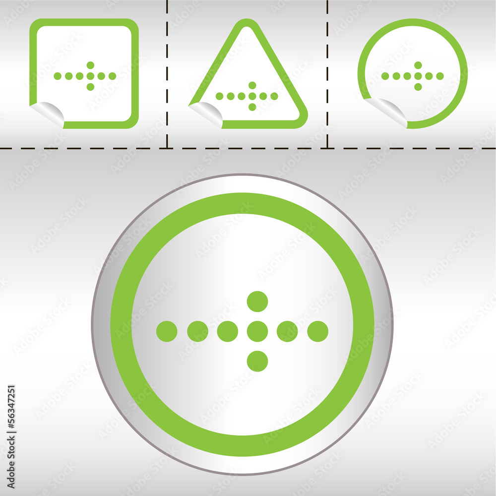 simple icon set of arrows on sticker button different forms simple icon set of arrows on sticker button different forms