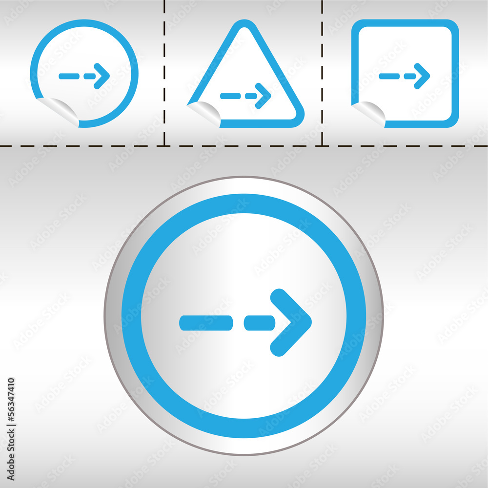 simple icon set of arrows on sticker button different forms simple icon set of arrows on sticker button different forms