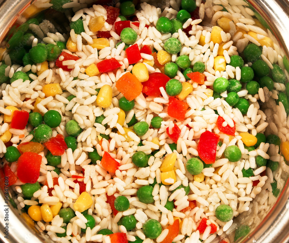 Colorful frozen vegetables Colorful frozen vegetables