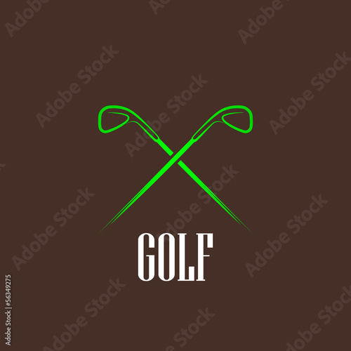 vintage illustration with a golf drivers