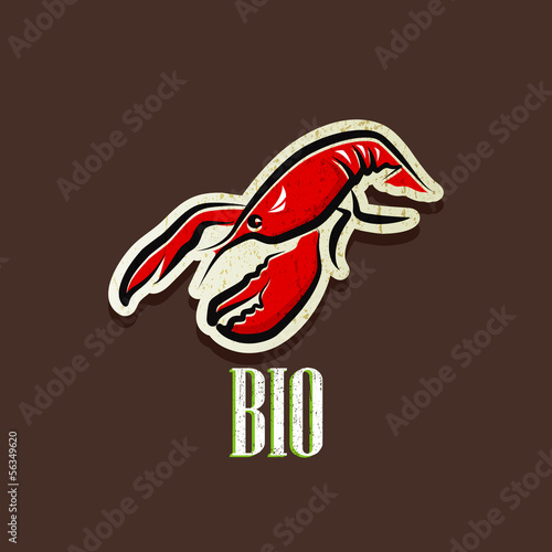 vintage illustration with a lobster