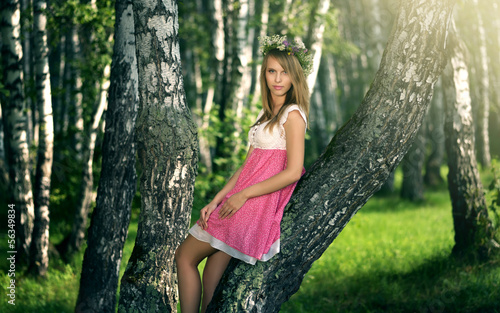 beautiful girl in fairy forest