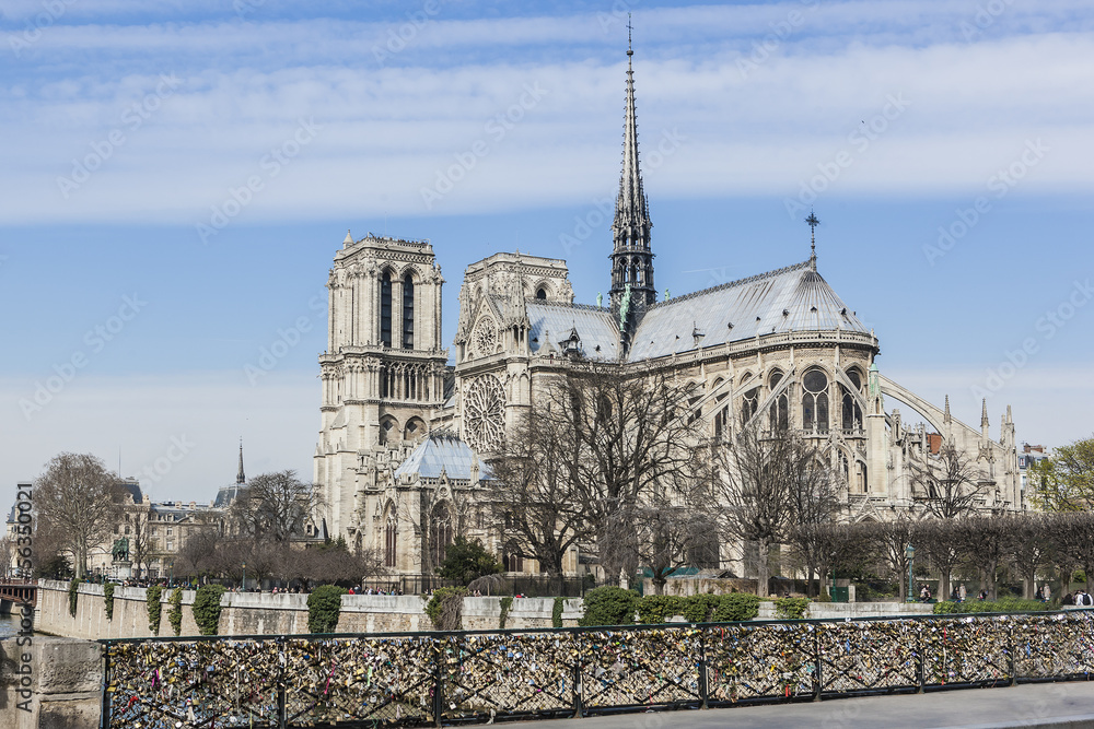 Famous Gothic Roman Catholic Cathedral Notre Dame de Paris. Famous Gothic Roman Catholic Cathedral Notre Dame de Paris.