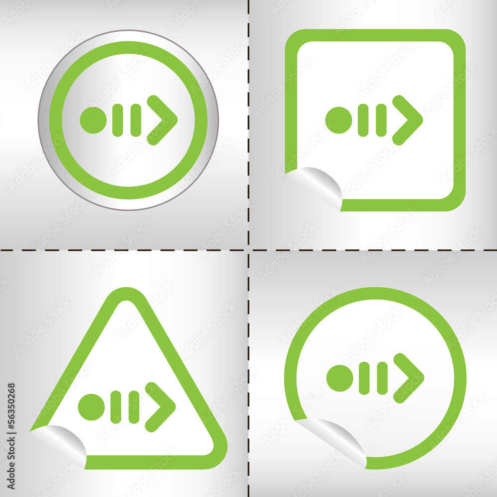 simple icon set of arrows on sticker button different forms simple icon set of arrows on sticker button different forms