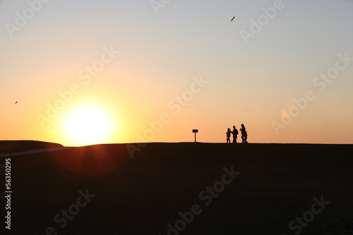 sunset on the beach