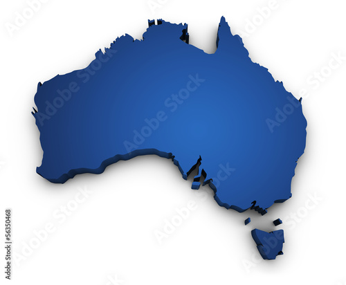 Map Of Australia 3d Shape