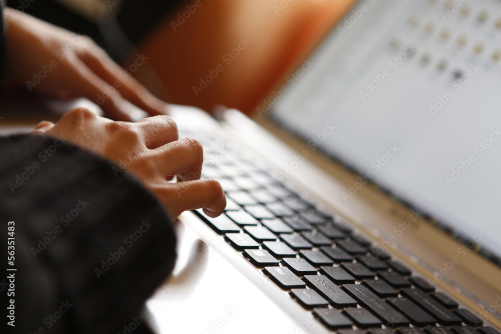 Young woman working on laptop Young woman working on laptop