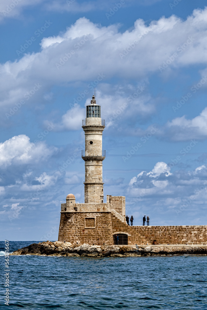 Venetian lighthouse in Chania, Greece
