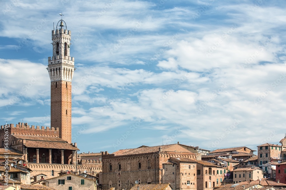 The historic city of Siena in Tuscany