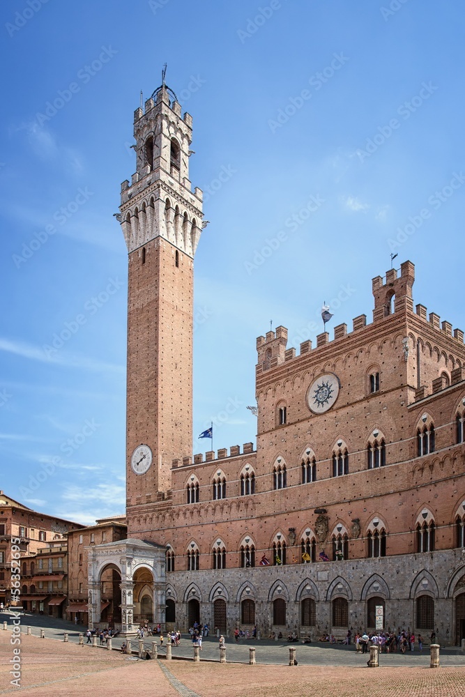 Siena City Hall on Piazza del Campo, Tuscany, Italy