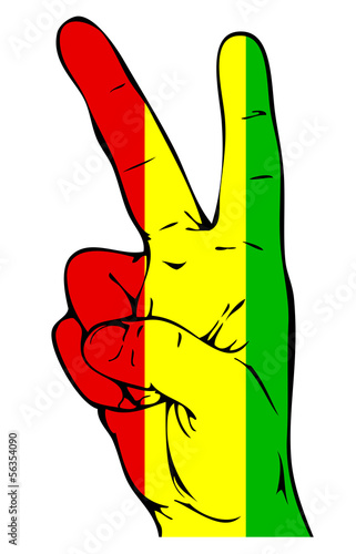 Peace Sign of the Guinea flag