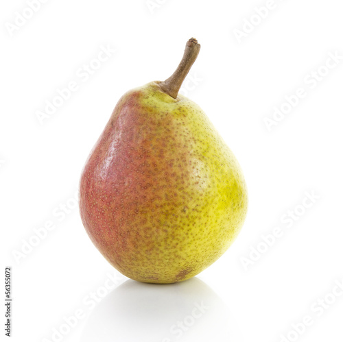 organic single pear isolated on white background