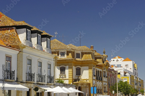 Tenement houses in Vila Real de Santo Antonio, Algarve, Portugal