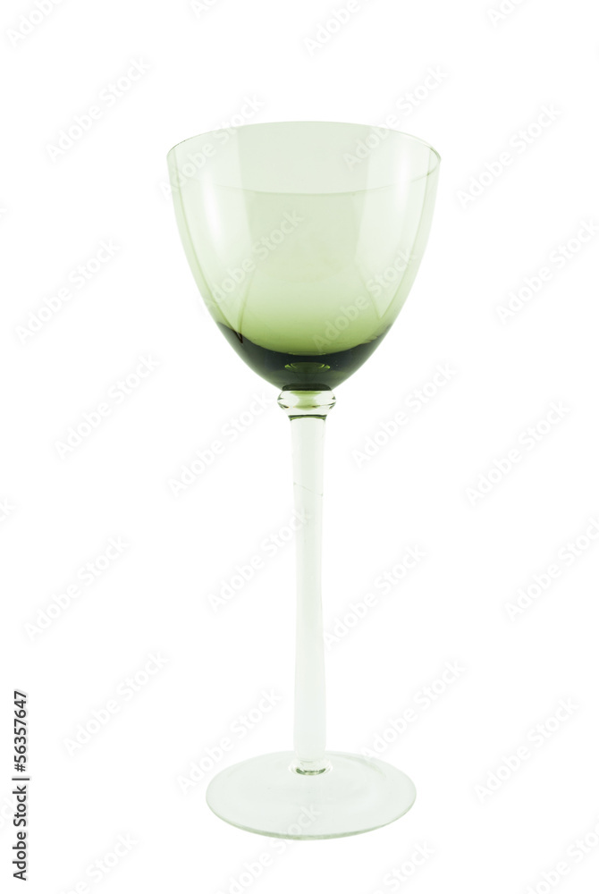 Single empty wine glass isolated on white background Single empty wine glass isolated on white background