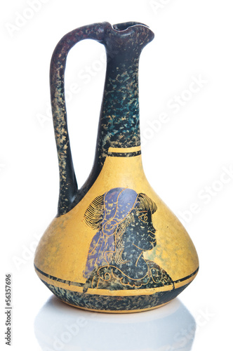 Amphora on white background