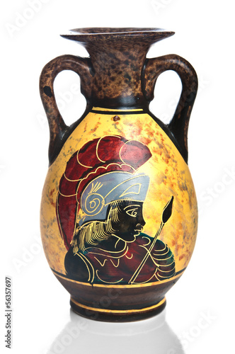 Old Greek amphora closeup
