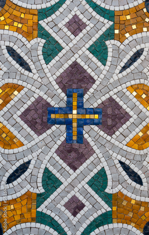 Pattern of stone mosaic. Pattern of stone mosaic.