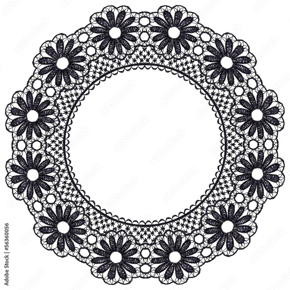 Obraz premium Round openwork lace border.
