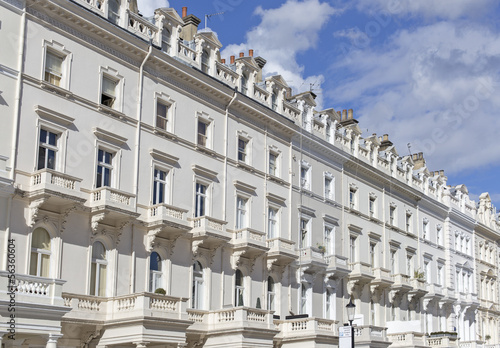 Georgian Stucco front houses in London