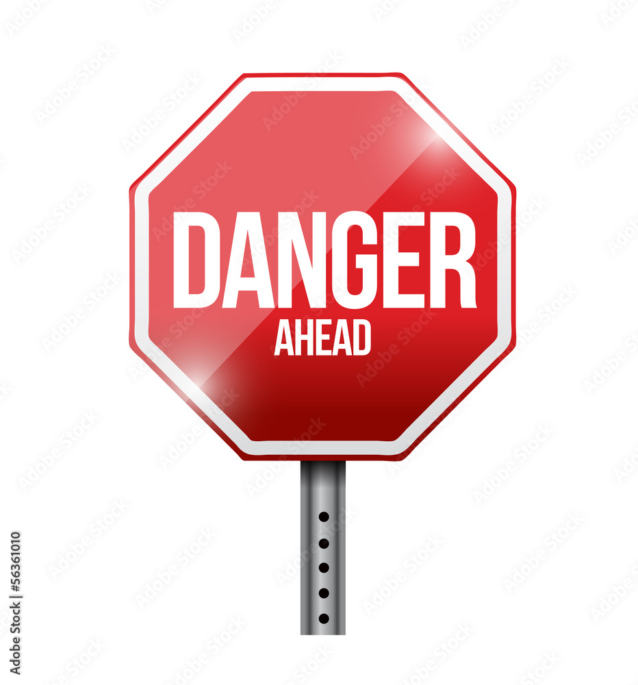 danger ahead road sign illustration design danger ahead road sign illustration design