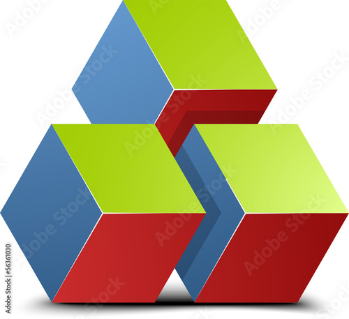 Cubes in triangle