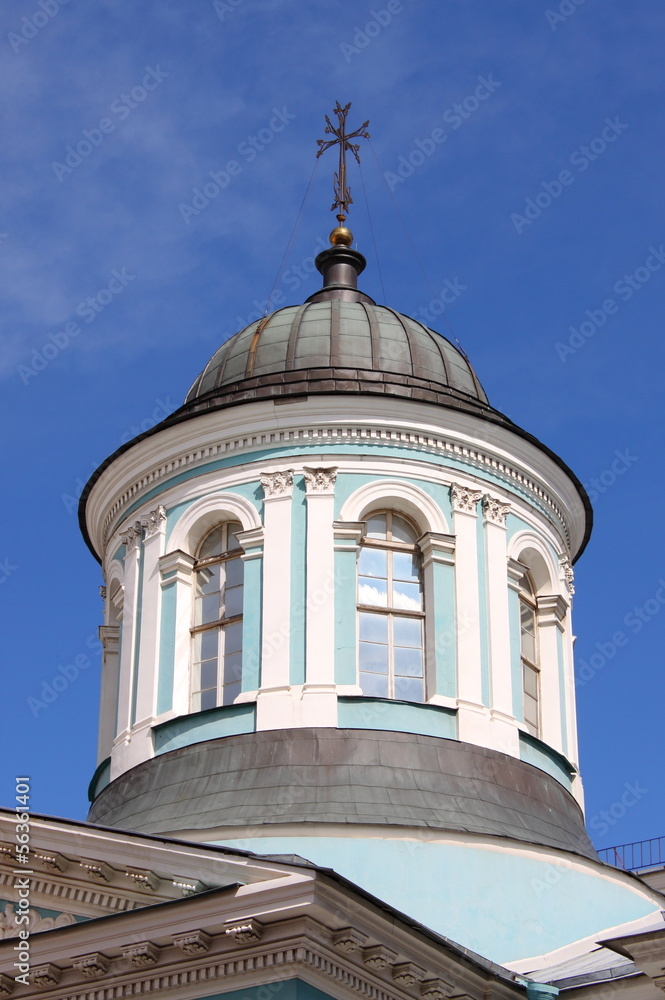 Dome of Armenian orthodox church in St. Petersburg, Russia
