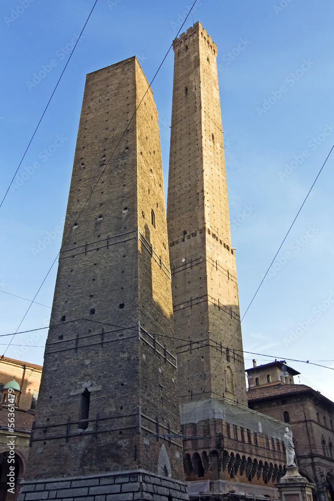 view of asinelli tower - bologna
