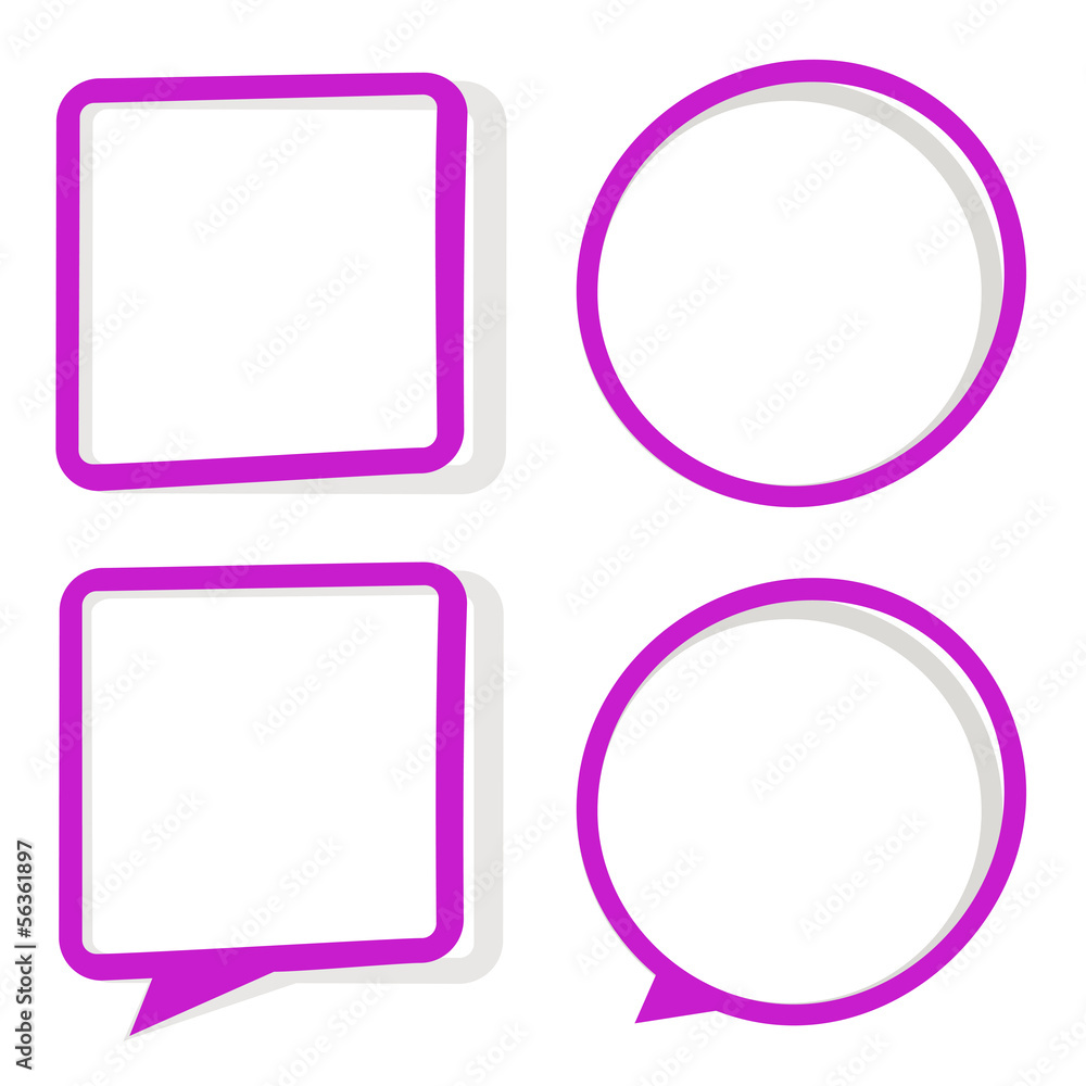 set of empty web sticker windows in circle and square shape set of empty web sticker windows in circle and square shape
