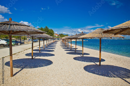 Fototapeta Naklejka Na Ścianę i Meble -  Island of Vir beach umbrellas