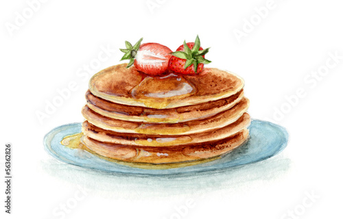 Pancakes with Strawberries