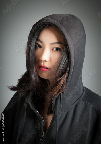 Attractive asian girl 20 years old shot in studio