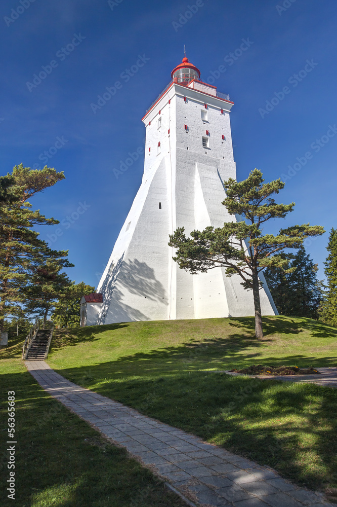 Fototapeta premium Ancient white lighthouse
