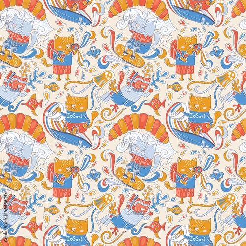 Summer seamless pattern