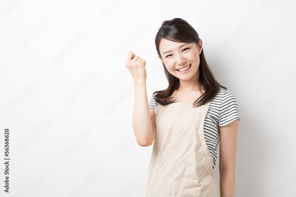 料理をする女性 料理をする女性