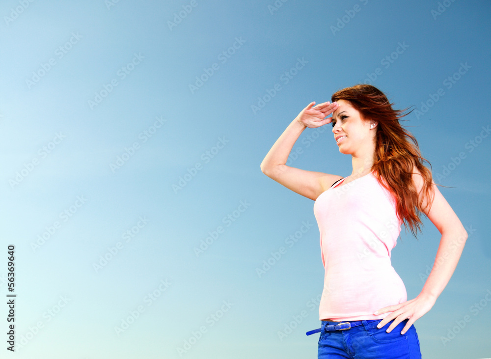 Attractive girl Young woman looking Attractive girl Young woman looking
