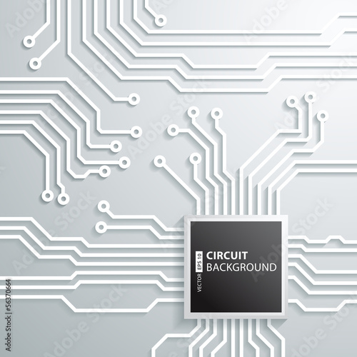 Abstract 3D circuit board cpu Design
