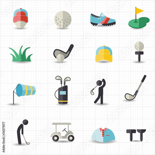 Golf sport icons