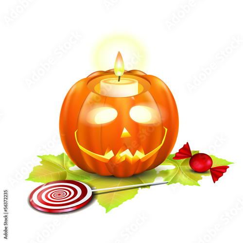 Pumpkin candle
