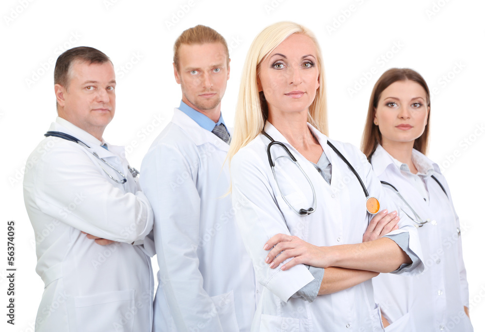 Medical workers isolated on white Medical workers isolated on white